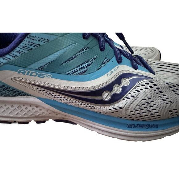 Saucony Shoes Women (Size 11) (Ride 10 Everun) Running Blue/White S10373-3 - Picture 6 of 6